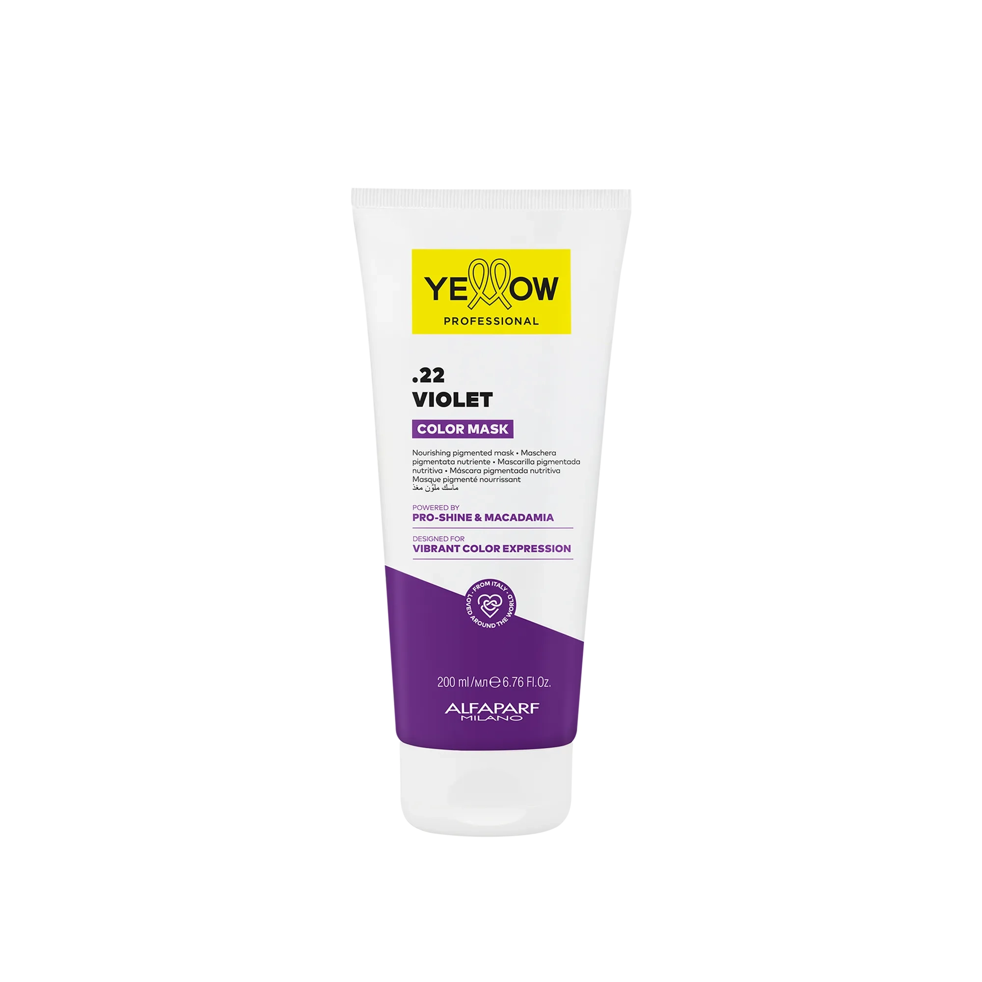 Yellow Professional Color Mask .22 Violet 200ml – Μάσκα Θρέψης & Ενίσχυσης Βιολετί Αποχρώσεων