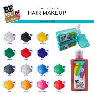 VIP’s Prestige Be Extreme Hair Makeup 1 Day Color 100ml – Προσωρινό Χρώμα Μαλλιών 1 Ημέρας Χωρίς Αμμωνία | 14 Αποχρώσεις