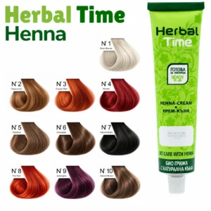 Herbal Time Henna Cream 75ml – Έτοιμη Κρέμα Χέννας Χωρίς Αμμωνία & Οξυζενέ σε 10 Αποχρώσεις