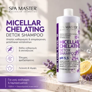 Spa Master Micellar Chelating Detox Shampoo pH 5.5 1000ml – Μικκυλιακό Σαμπουάν Βαθύ Καθαρισμού & Απομάκρυνσης Μεταλλικών Καταλοίπων - Εικόνα 1